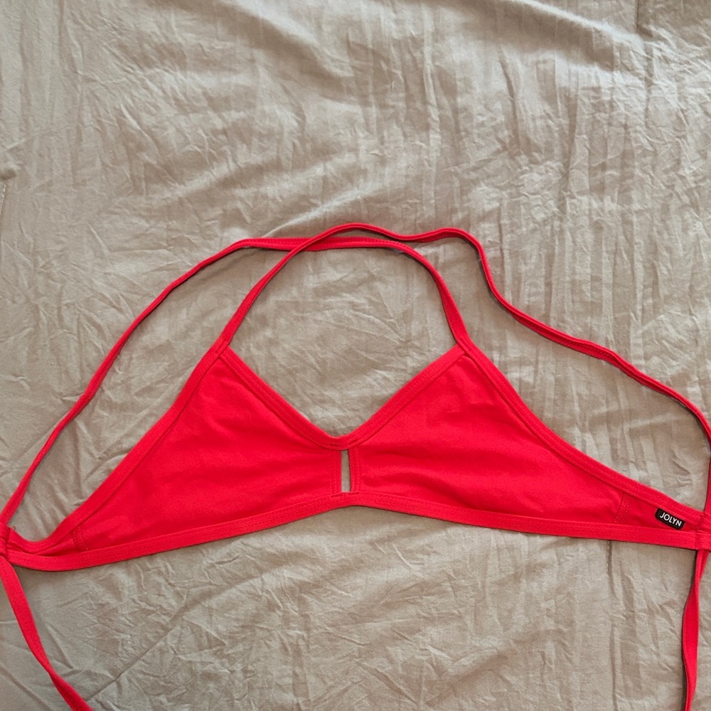 Jolyn Vent Red Bikini Top